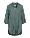 Xacus Woman Mini Dress Military Green Size 8 Cotton In Green