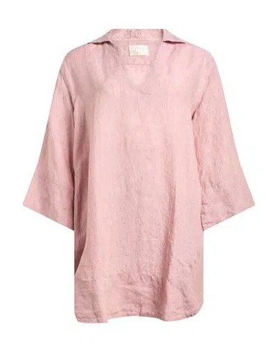 Xacus Woman Mini Dress Pink Size 6 Linen