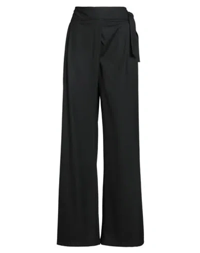 Xacus Woman Pants Black Size 8 Polyester, Viscose, Elastane