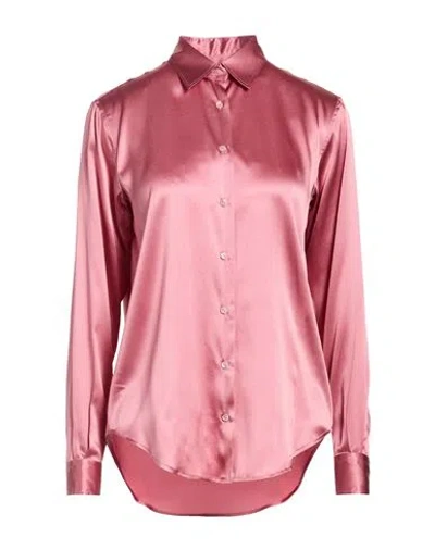 Xacus Woman Shirt Antique Rose Size 10 Silk, Elastane In Pink