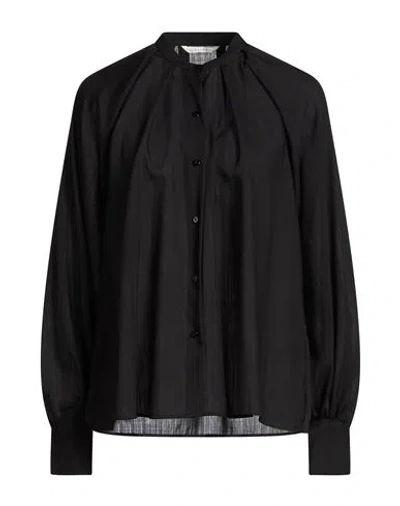 Xacus Woman Shirt Black Size 4 Virgin Wool