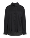 Xacus Woman Shirt Black Size 6 Cotton, Polyamide, Elastane In Black