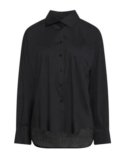 Xacus Woman Shirt Black Size 6 Cotton, Polyamide, Elastane