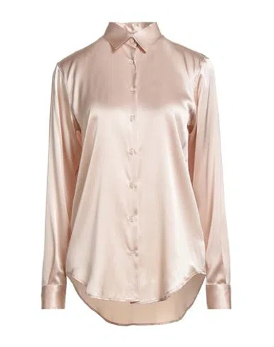 Xacus Woman Shirt Blush Size 12 Silk, Elastane In Pink