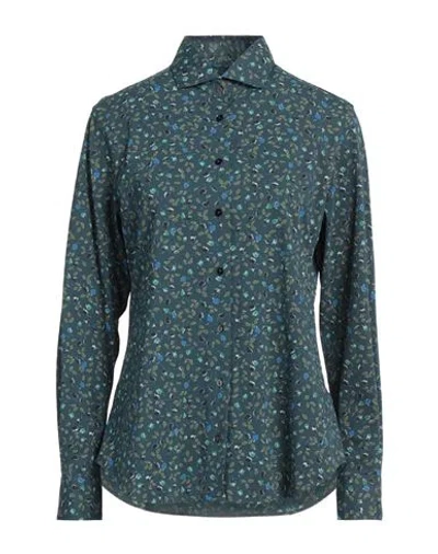 Xacus Woman Shirt Deep Teal Size 12 Polyamide, Elastane In Green