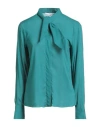Xacus Woman Shirt Deep Teal Size 6 Viscose In Blue