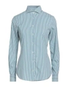 Xacus Woman Shirt Deep Teal Size 8 Cotton, Polyamide, Elastane In Gray