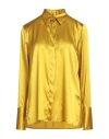Xacus Woman Shirt Fuchsia Size 10 Silk, Elastane In Yellow