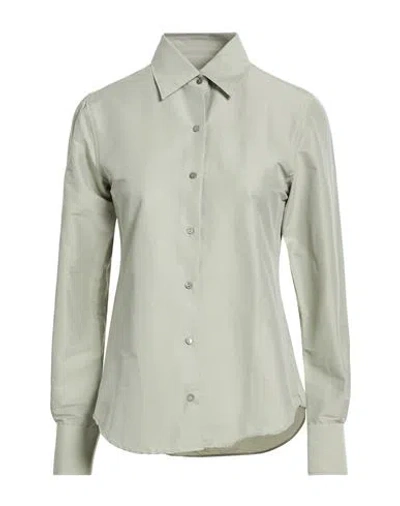 Xacus Woman Shirt Grey Size 6 Cotton, Polyamide, Elastane In Green