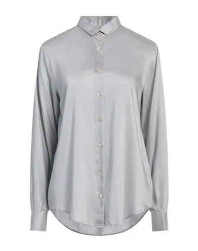 Xacus Woman Shirt Grey Size 8 Viscose, Silk