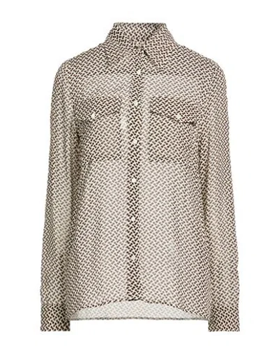 Xacus Woman Shirt Ivory Size 12 Viscose In Brown