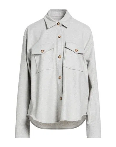 Xacus Woman Shirt Light Grey Size 10 Virgin Wool, Polyamide In Gray