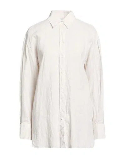 Xacus Woman Shirt Light Grey Size 4 Linen In White