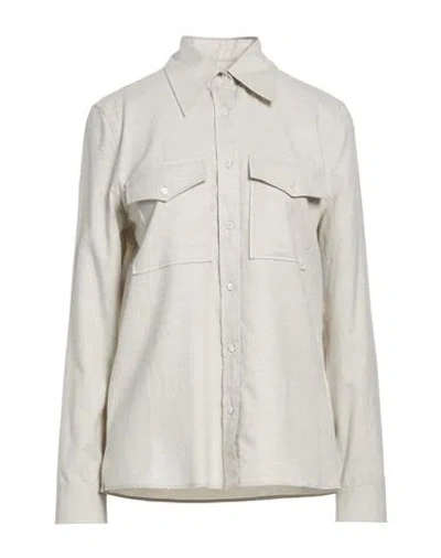 Xacus Woman Shirt Light Grey Size 8 Cotton In Gray