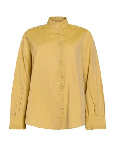 Xacus Woman Shirt Marigold Size 12 Cotton In Yellow