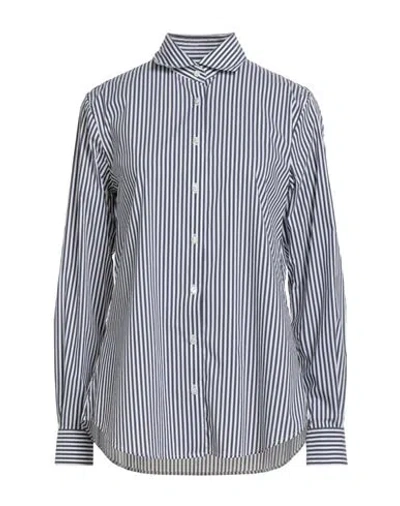 Xacus Woman Shirt Midnight Blue Size 10 Cotton, Polyamide, Elastane