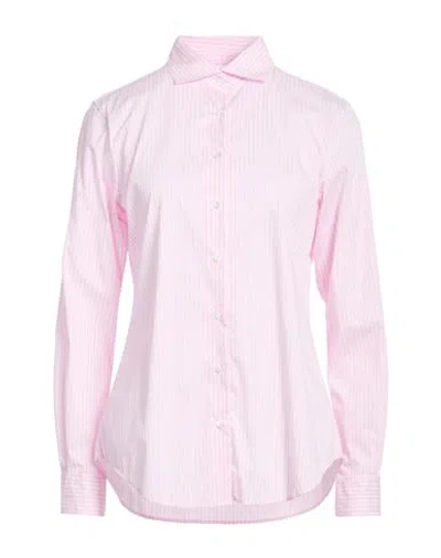 Xacus Woman Shirt Pink Size 12 Cotton, Polyamide, Elastane