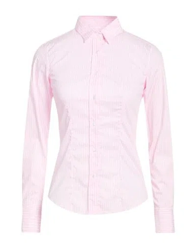 Xacus Woman Shirt Pink Size 2 Cotton, Polyamide, Elastane In Brown