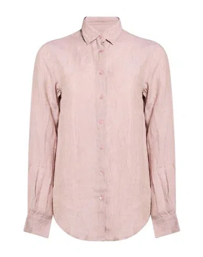 Xacus Woman Shirt Pink Size 6 Linen In Purple