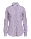 Xacus Woman Shirt Purple Size 12 Cotton, Polyamide, Elastane