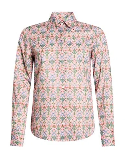Xacus Woman Shirt Sage Green Size 4 Cotton In Pink