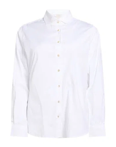 Xacus Woman Shirt White Size 10 Cotton, Elastane