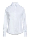 Xacus Woman Shirt White Size 8 Cotton, Polyamide, Elastane In White