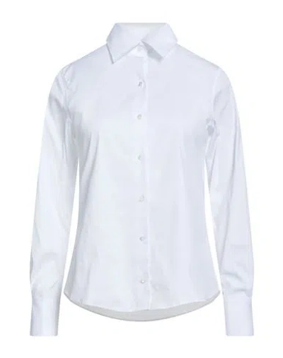 Xacus Woman Shirt White Size 8 Cotton, Polyamide, Elastane