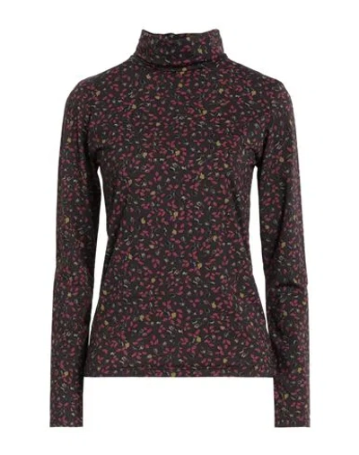Xacus Woman T-shirt Dark Brown Size 6 Polyamide, Elastane