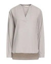 Xacus Woman Top Beige Size 8 Cotton In Neutral