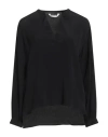 Xacus Woman Top Black Size 8 Acetate, Silk