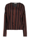 Xacus Woman Top Brown Size 6 Viscose, Polyester In Brown