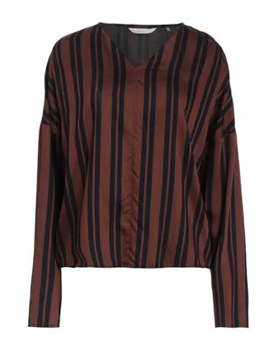Xacus Woman Top Brown Size 6 Viscose, Polyester