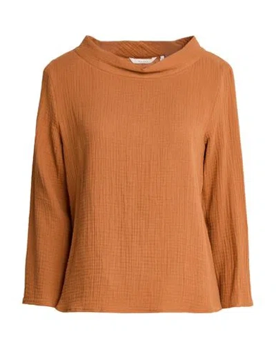 Xacus Woman Top Camel Size 4 Cotton In Multi