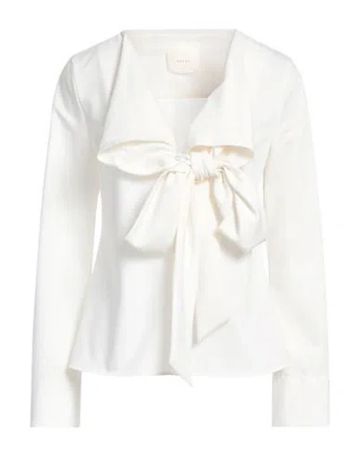 Xacus Woman Top Ivory Size 4 Polyester, Viscose, Elastane
