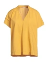 Xacus Woman Top Marigold Size 10 Cotton In Yellow