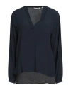 Xacus Woman Top Midnight Blue Size 6 Acetate, Silk In Blue