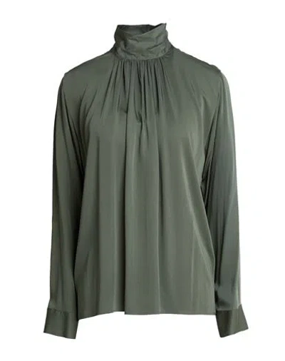 Xacus Woman Top Military Green Size 8 Viscose In Multi