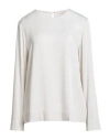 Xacus Woman Top Off White Size 12 Viscose In White