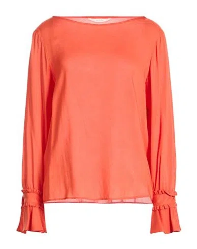 Xacus Woman Top Orange Size 10 Viscose