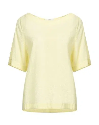 Xacus Woman Top Pastel Yellow Size 6 Cotton
