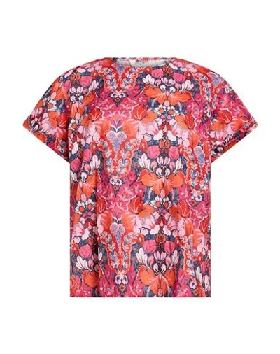Xacus Woman Top Tomato Red Size 8 Cotton In Multi