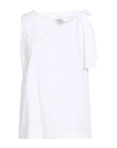 Xacus Woman Top White Size 10 Cotton