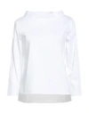 Xacus Woman Top White Size 10 Cotton, Polyamide, Elastane In White