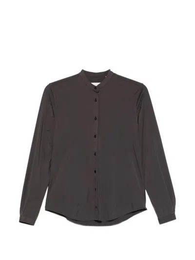 Xacus Grey Regular Shirt In Brown