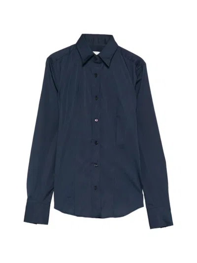 Xacus Navy Regular Solid Shirt In Blue
