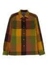 Xacus Wool Check Overshirt In Brown
