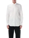 Xacus Ceremony Cotton Poplin French Collar Shirt In White