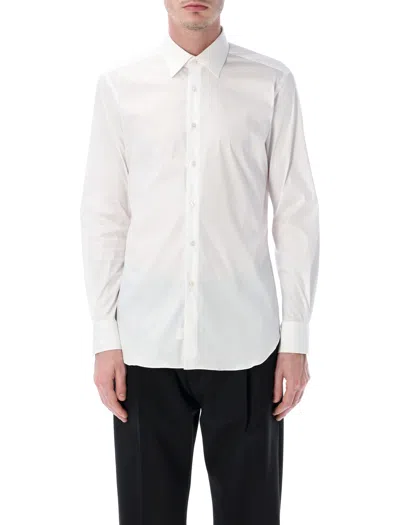Xacus Stretch Cotton Classic Shirt In White