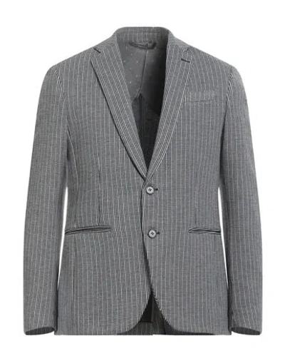 Xagon Man Blazer Grey Size 44 Polyester, Cotton, Viscose, Elastane